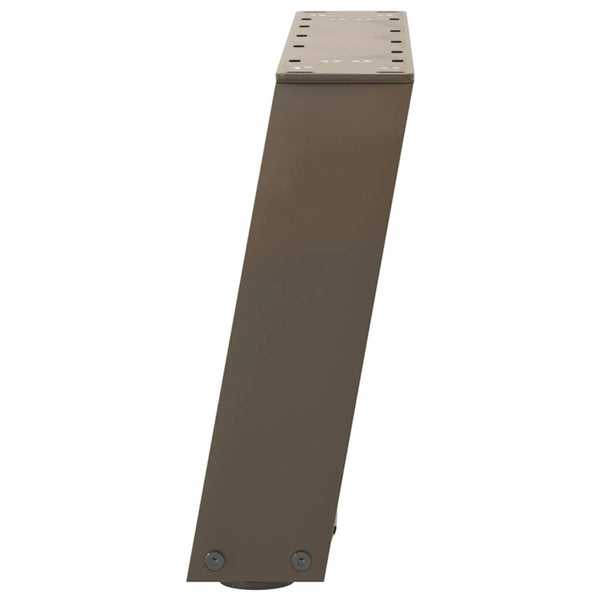 U-Form Couchtischbeine, 2er Set, Naturstahl