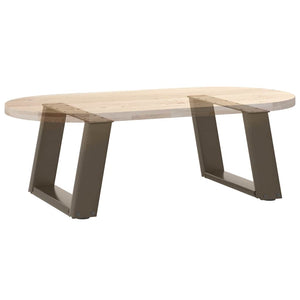 U-Form Couchtischbeine, 2er Set, Naturstahl