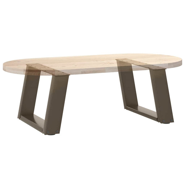 U-Form Couchtischbeine, 2er Set, Naturstahl