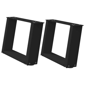 Couchtischbeine U-Form Schwarz, 2er Set