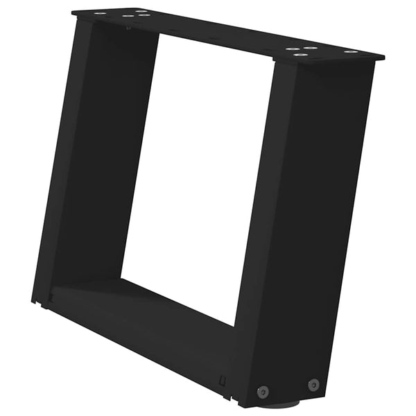 Couchtischbeine U-Form Schwarz, 2er Set