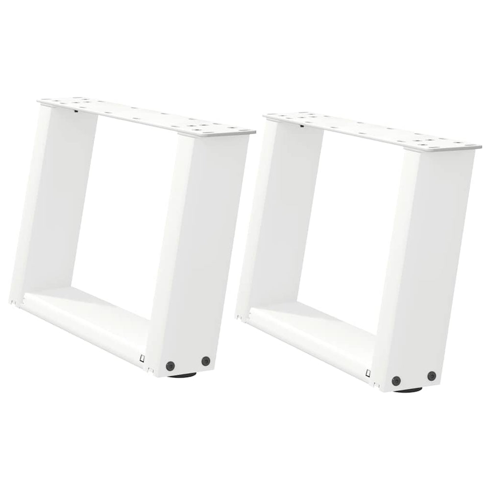 Couchtischbeine U-Form Weiß, 2er Set