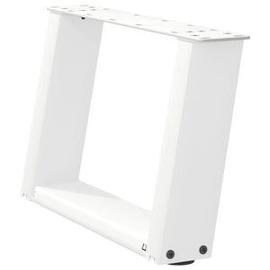 Couchtischbeine U-Form Weiß, 2er Set