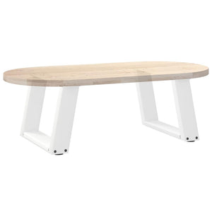 Couchtischbeine U-Form Weiß, 2er Set