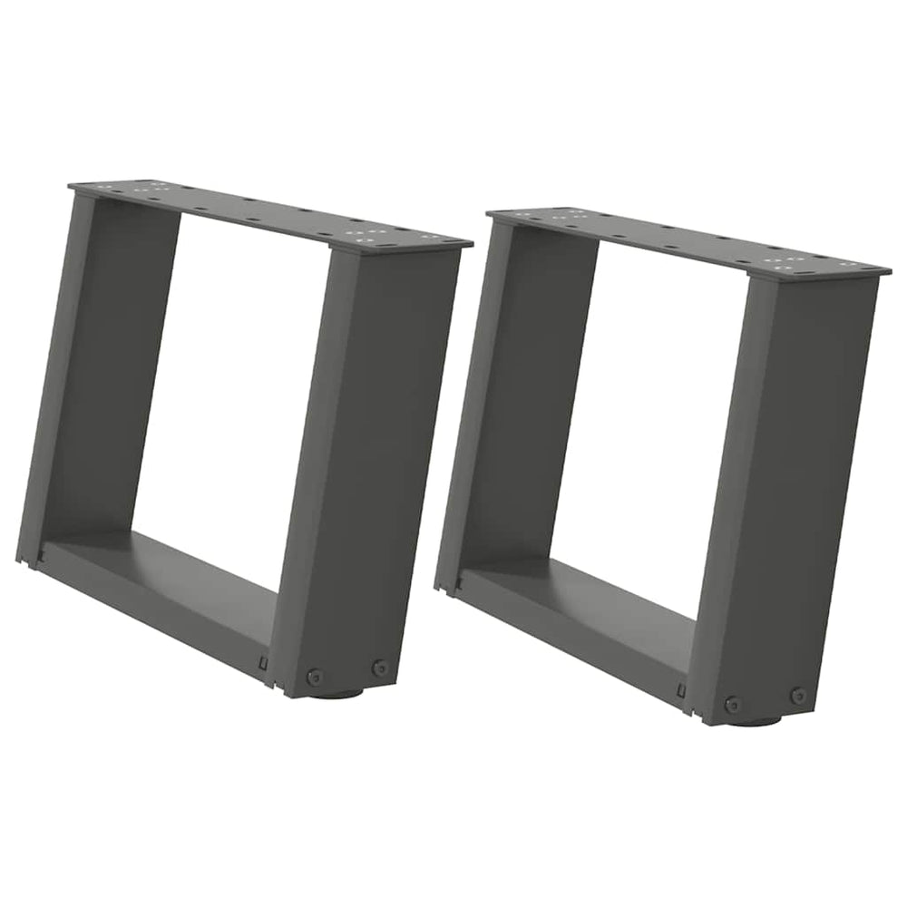 U-Form Couchtischbeine Anthrazit, 2er Set