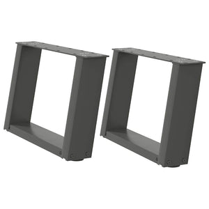 U-Form Couchtischbeine Anthrazit, 2er Set