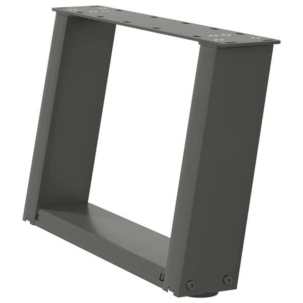U-Form Couchtischbeine Anthrazit, 2er Set