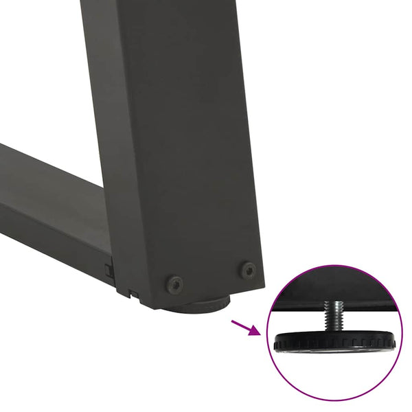 U-Form Couchtischbeine Anthrazit, 2er Set