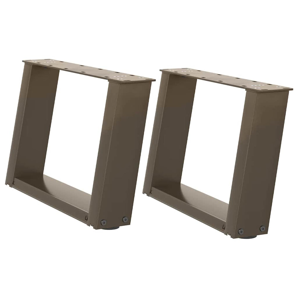 Couchtischbeine U-Form Stahl Natur 2er Set