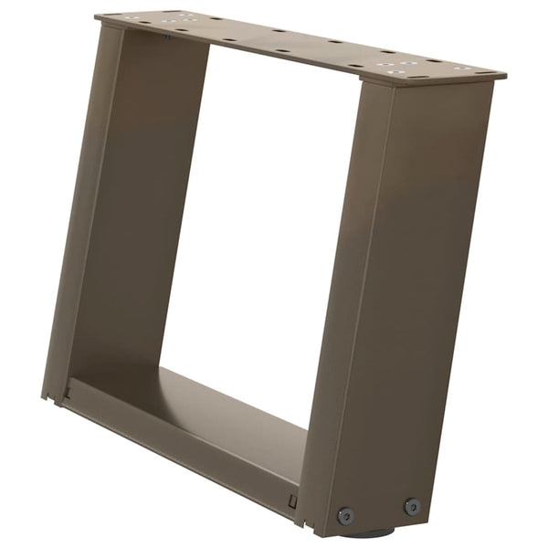 Couchtischbeine U-Form Stahl Natur 2er Set
