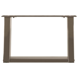 Couchtischbeine U-Form Stahl Natur 2er Set