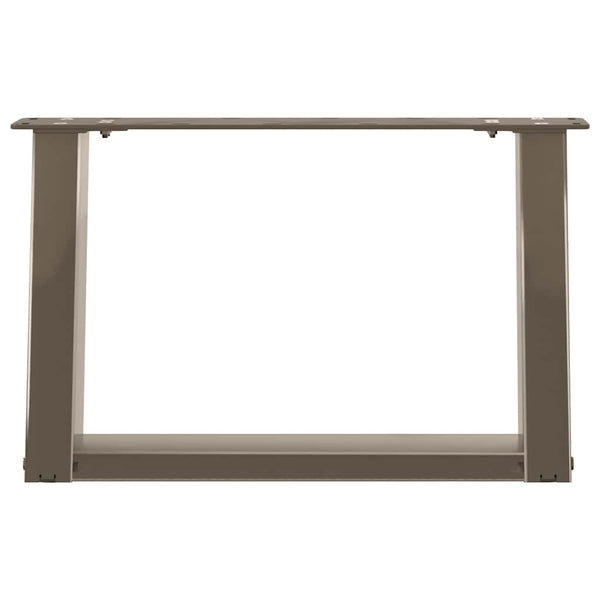 Couchtischbeine U-Form Stahl Natur 2er Set
