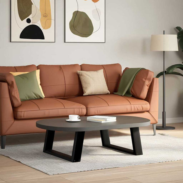 Couchtischbeine U-Form Schwarz Stahl 60cm (2er Set)