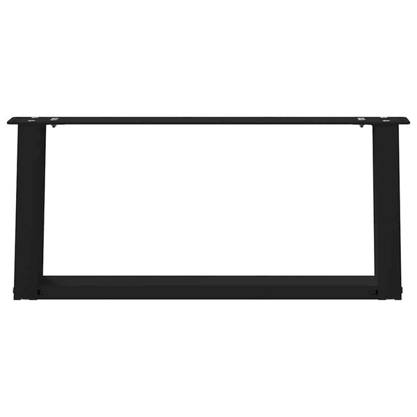 Couchtischbeine U-Form Schwarz Stahl 60cm (2er Set)