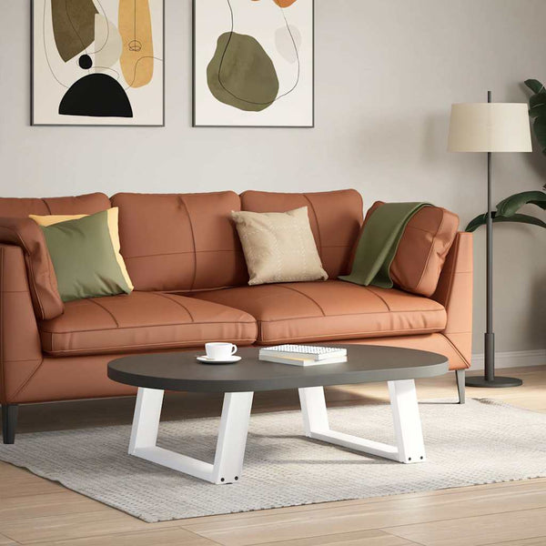 Couchtischbeine U-Form Weiß, 2er Set