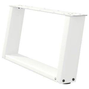 Couchtischbeine U-Form Weiß, 2er Set