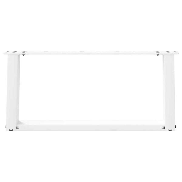 Couchtischbeine U-Form Weiß, 2er Set