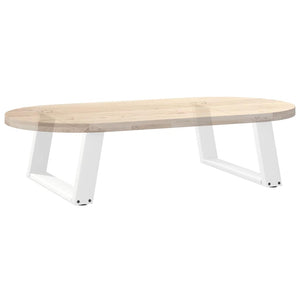Couchtischbeine U-Form Weiß, 2er Set