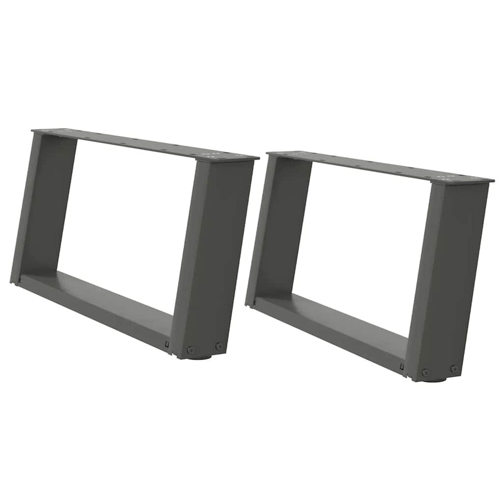 Couchtischbeine U-Form Anthrazit, 2er Set