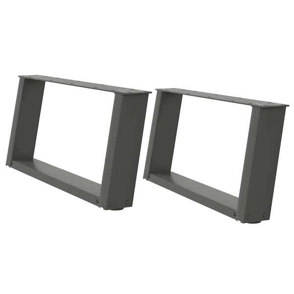 Couchtischbeine U-Form Anthrazit, 2er Set