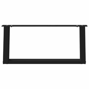 U-Form Couchtischbeine, Schwarz, 70cm, 2er Set