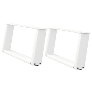 Weiße U-Form Couchtischbeine, 70 cm, 2er Set