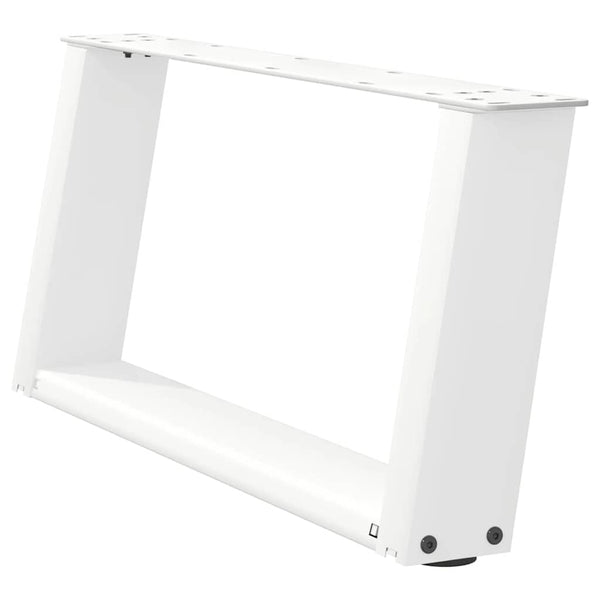 Weiße U-Form Couchtischbeine, 70 cm, 2er Set