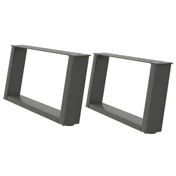 Couchtischbeine U-Form Anthrazit, 70 cm, 2er-Set