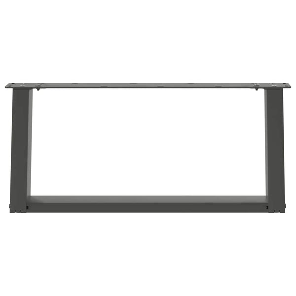 Couchtischbeine U-Form Anthrazit, 70 cm, 2er-Set