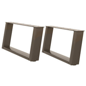 Couchtischbeine U-Form, Naturstahl, 70 cm, 2er-Set