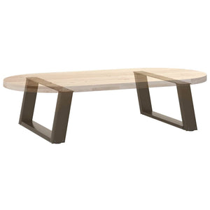 Couchtischbeine U-Form, Naturstahl, 70 cm, 2er-Set
