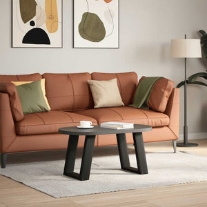 U-Form Couchtischbeine Schwarz, 2er Set