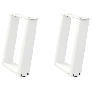 Weiße U-Form Couchtischbeine, 2er-Set