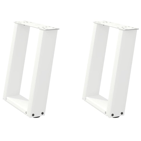 Weiße U-Form Couchtischbeine, 2er-Set