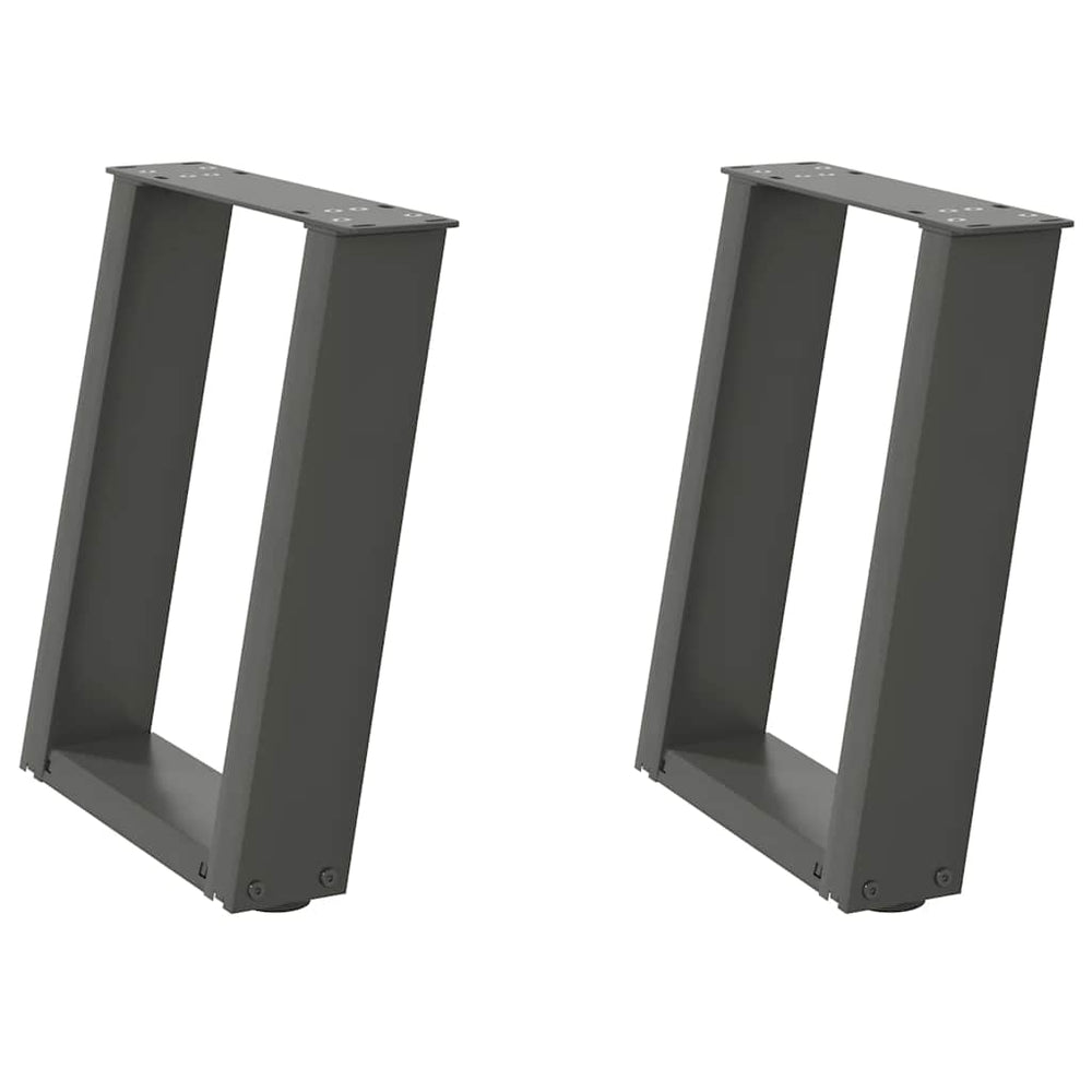U-Form Couchtischbeine Anthrazit, 2er-Set