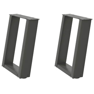 U-Form Couchtischbeine Anthrazit, 2er-Set