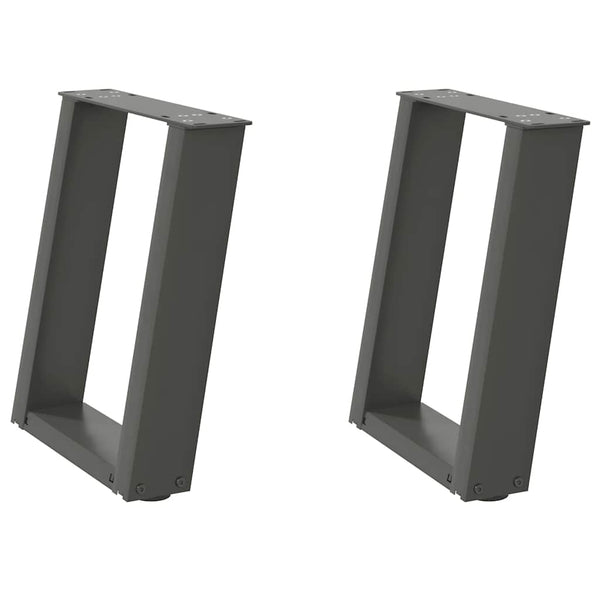 U-Form Couchtischbeine Anthrazit, 2er-Set