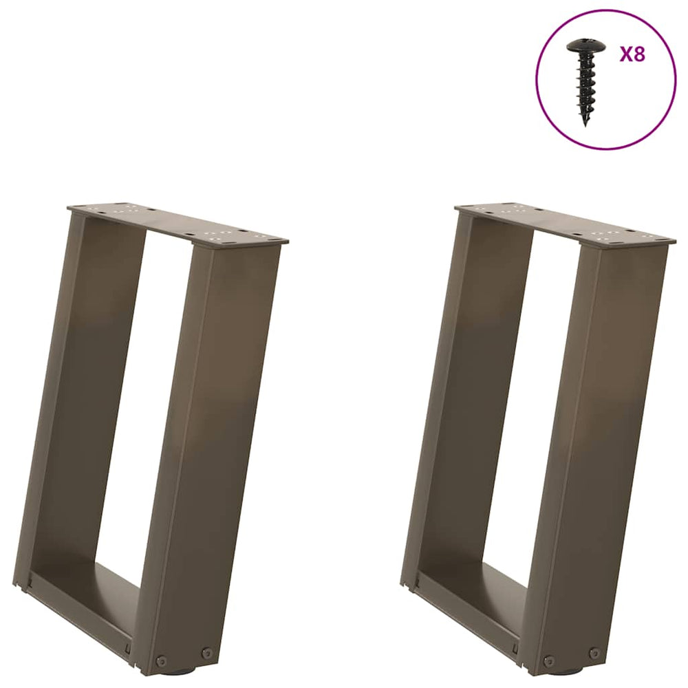 Couchtischbeine U-Form 2er Set Stahl