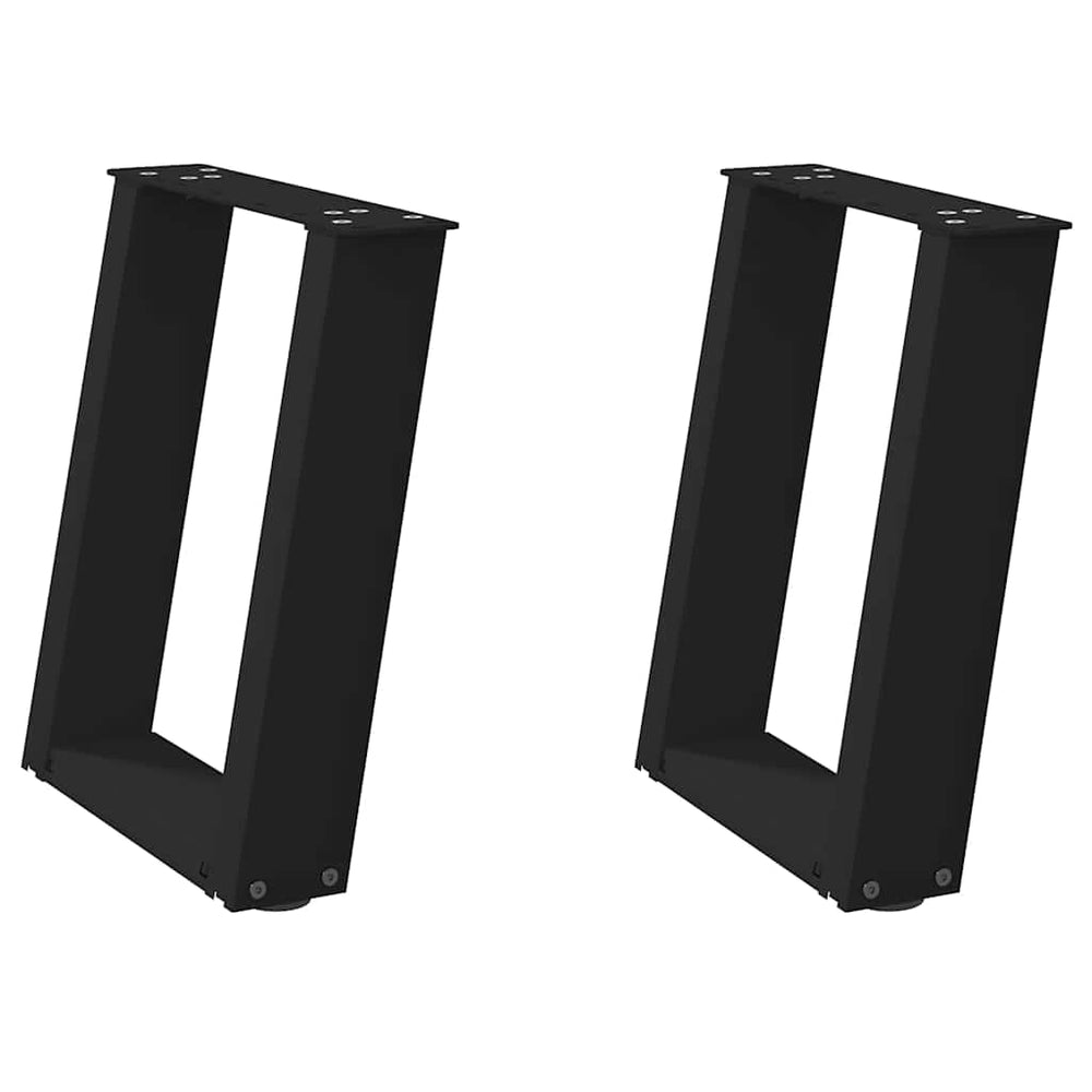 U-Form Couchtischbeine, 2er Set, Schwarz