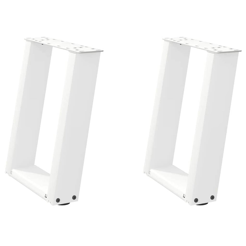 Couchtischbeine U-Form, Weiß, 2er-Set