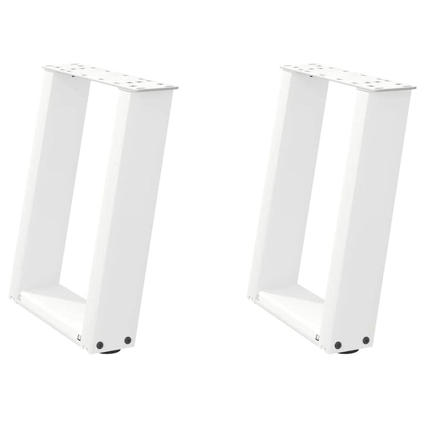 Couchtischbeine U-Form, Weiß, 2er-Set