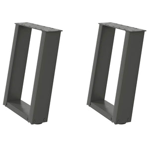 U-Form Couchtischbeine Anthrazit, 2er Set