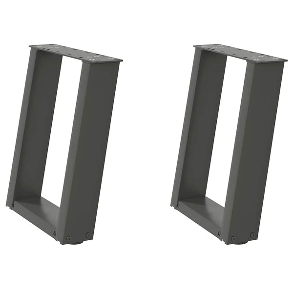 U-Form Couchtischbeine Anthrazit, 2er Set