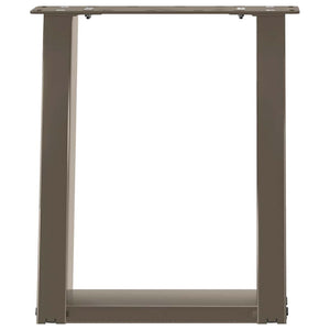 U-Form Couchtischbeine, 2er Set, Naturstahl