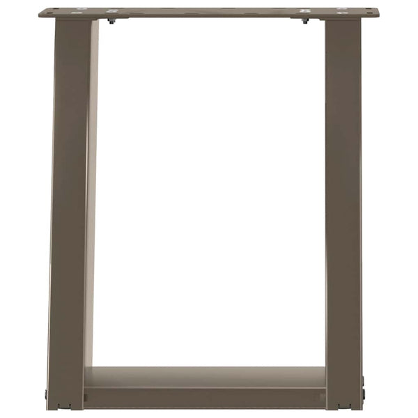 U-Form Couchtischbeine, 2er Set, Naturstahl