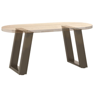 U-Form Couchtischbeine, 2er Set, Naturstahl