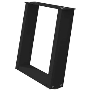 U-Form Couchtischbeine Schwarz 50cm (2er-Set)
