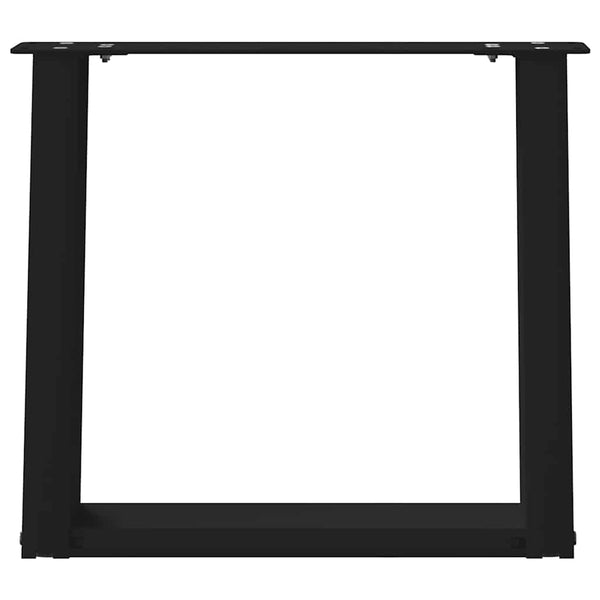 U-Form Couchtischbeine Schwarz 50cm (2er-Set)