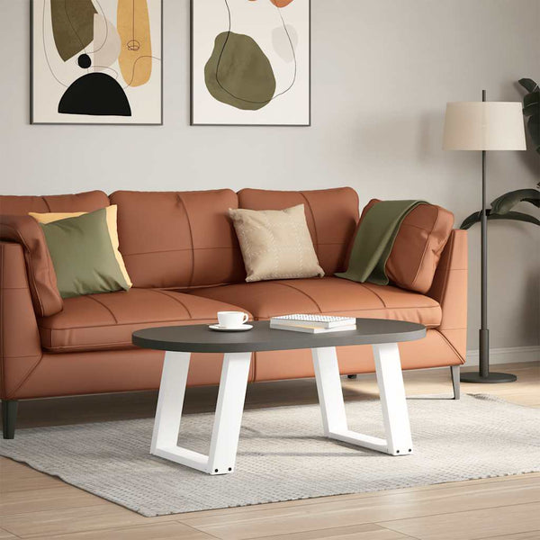 Couchtischbeine U-Form Weiß, 2er Set