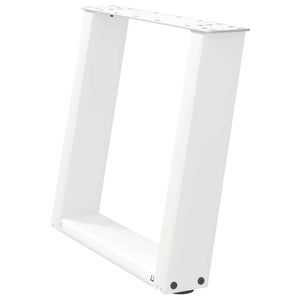 Couchtischbeine U-Form Weiß, 2er Set